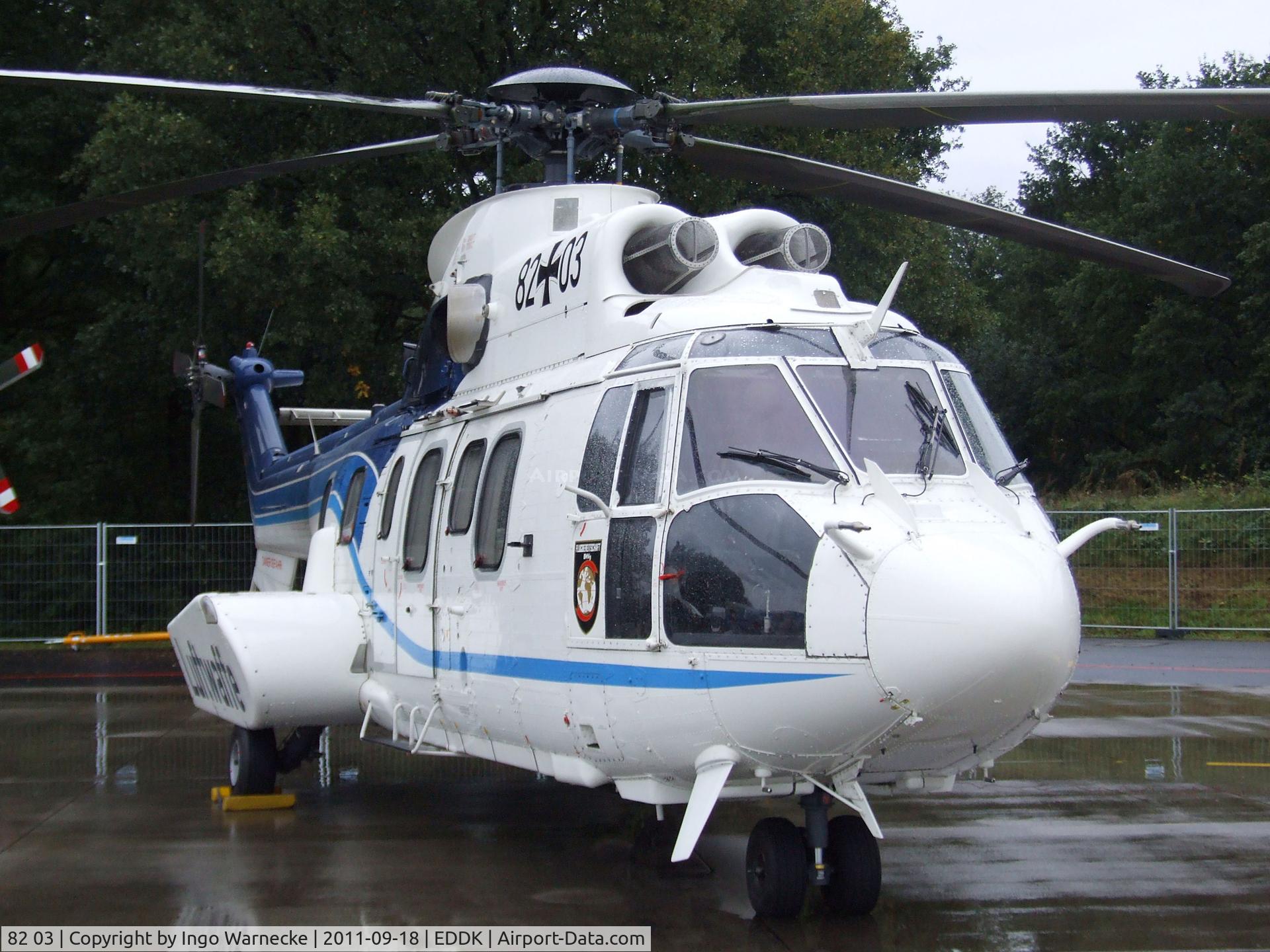 82 03, Eurocopter AS-532U2 Cougar C/N 2460, Eurocopter AS.532U2 Cougar of the Luftwaffe at the DLR 2011 air and space day on the side of Cologne airport