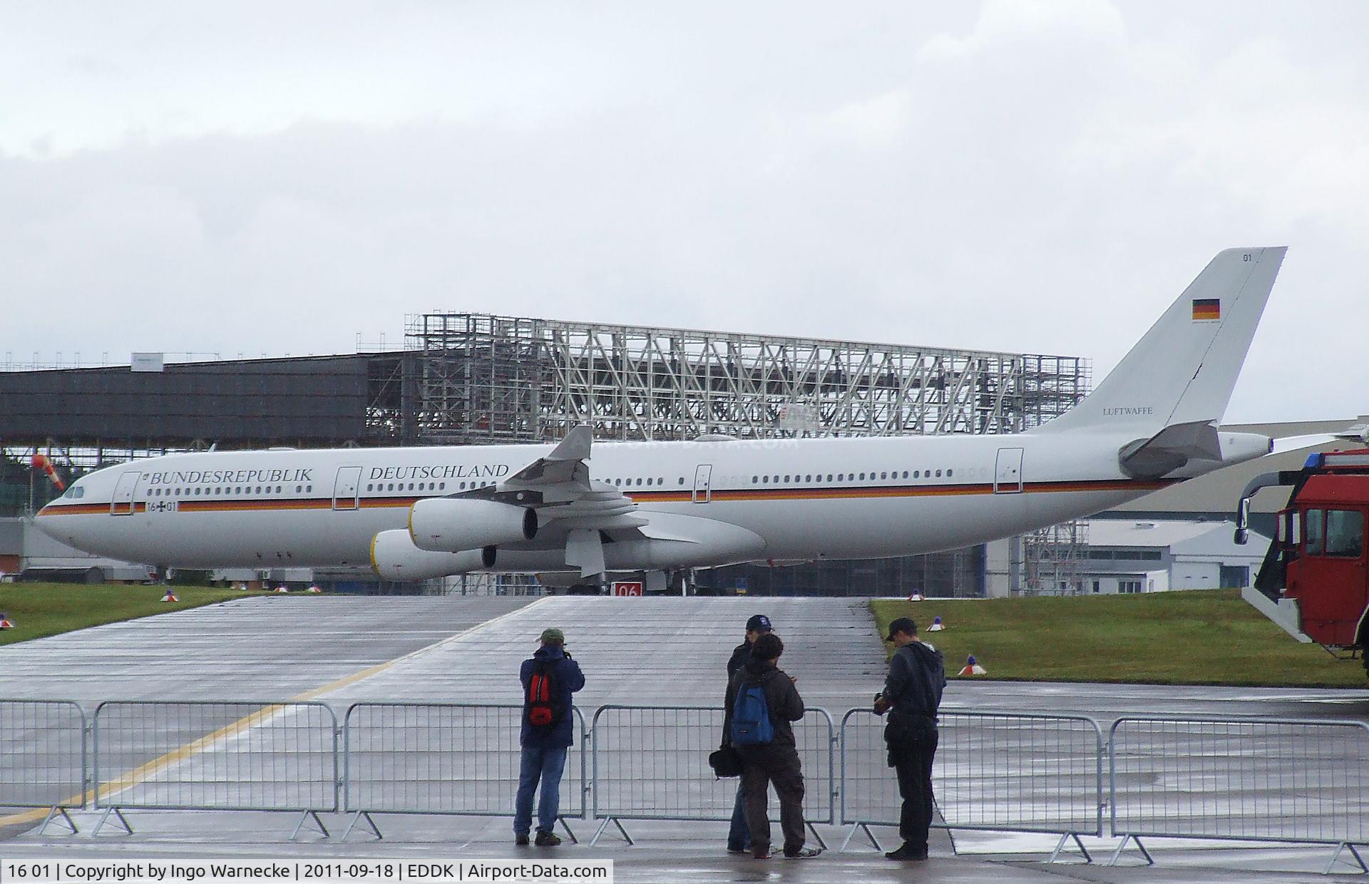 16 01, 1999 Airbus A340-313X C/N 274, Airbus A340 of the Luftwaffe at the DLR 2011 air and space day on the side of Cologne airport