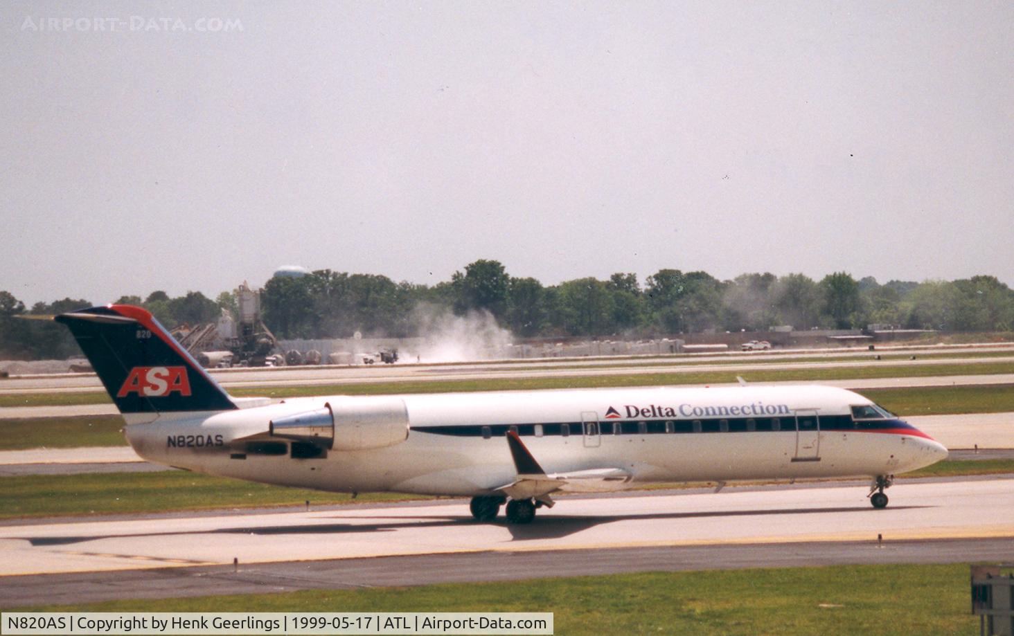 N820AS, 1997 Canadair CRJ-200LR (CL-600-2B19) C/N 7188, ASA Delta Connection