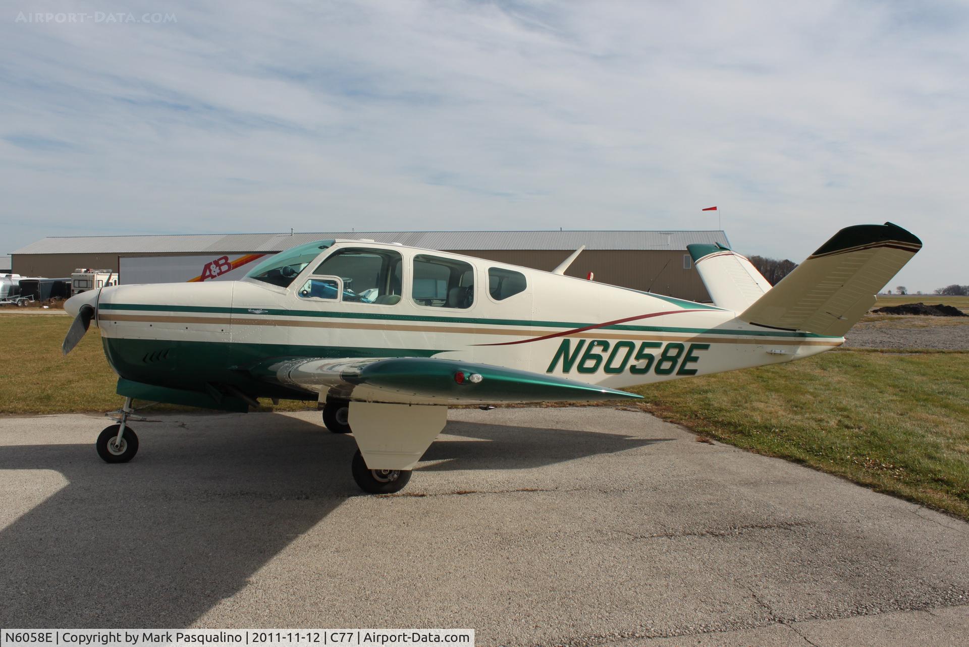N6058E, 1959 Beech K35 Bonanza C/N D-6025, Beech K35