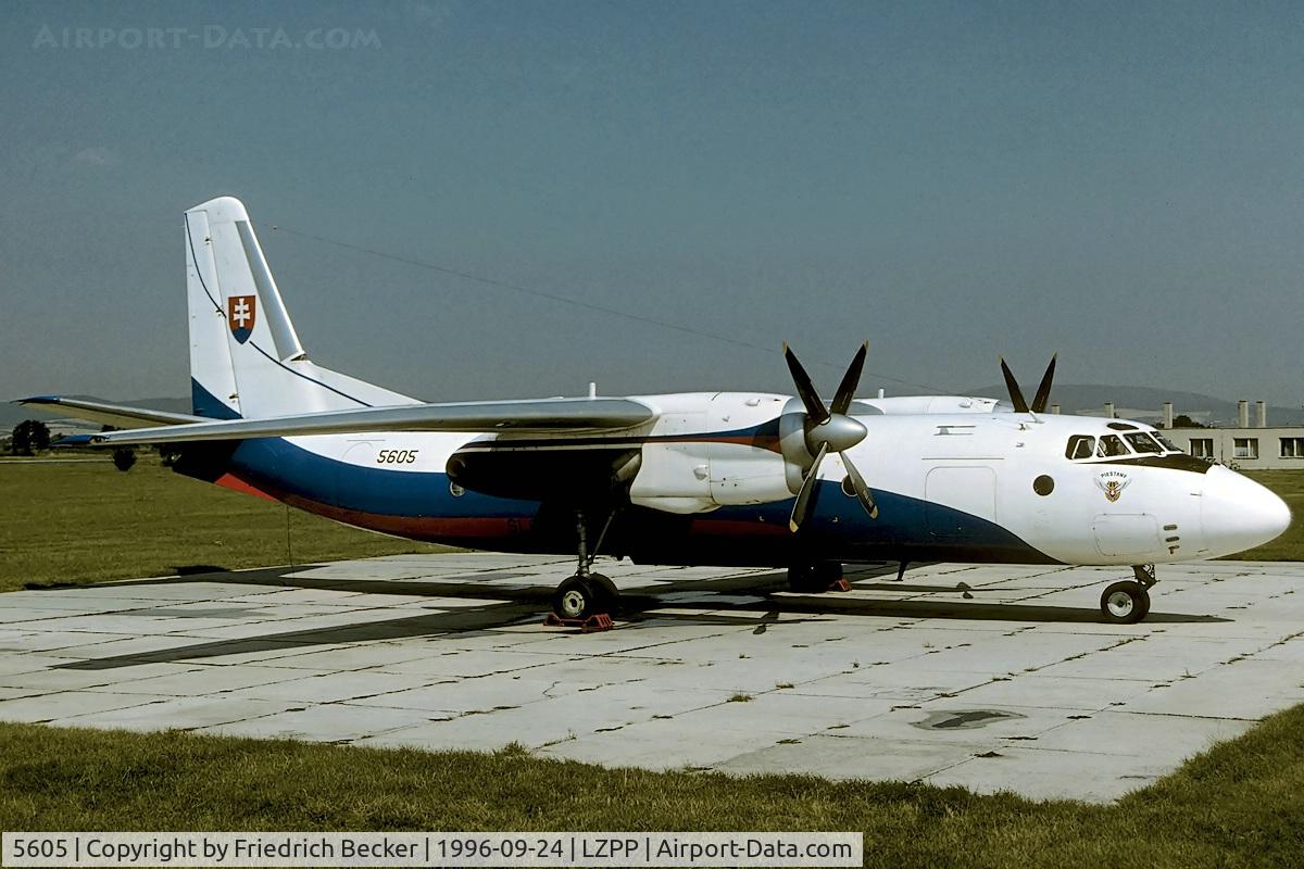 5605, 1969 Antonov An-24B C/N 07305605, parked at the flightline