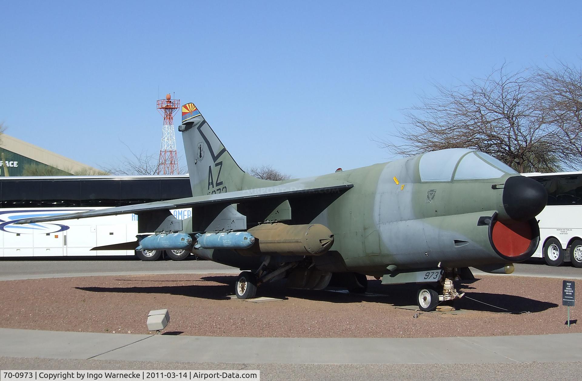 70-0973, 1970 LTV A-7D Corsair II C/N D-119, LTV A-7D Corsair II at the Pima Air & Space Museum, Tucson AZ