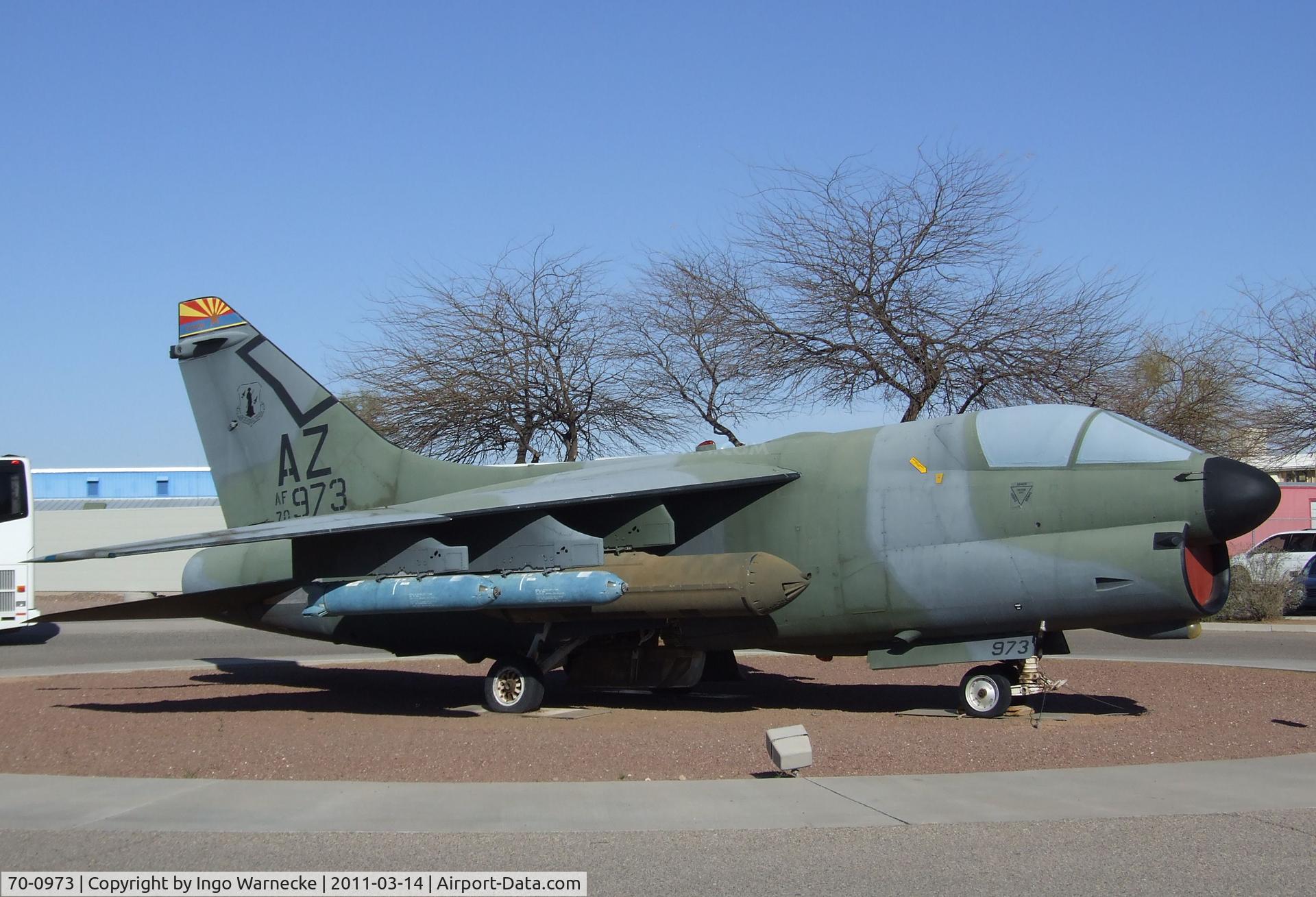 70-0973, 1970 LTV A-7D Corsair II C/N D-119, LTV A-7D Corsair II at the Pima Air & Space Museum, Tucson AZ