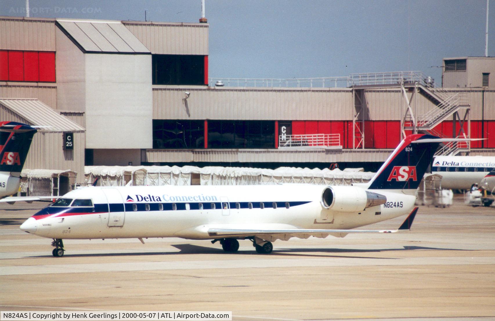 N824AS, 1997 Canadair CRJ-200ER (CL-600-2B19) C/N 7203, ASA Delta Connection