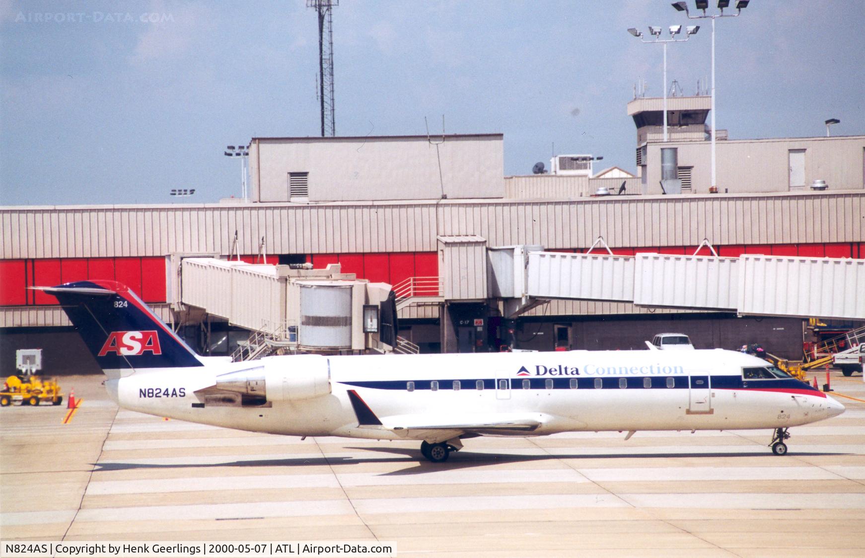 N824AS, 1997 Canadair CRJ-200ER (CL-600-2B19) C/N 7203, ASA Delta Connection