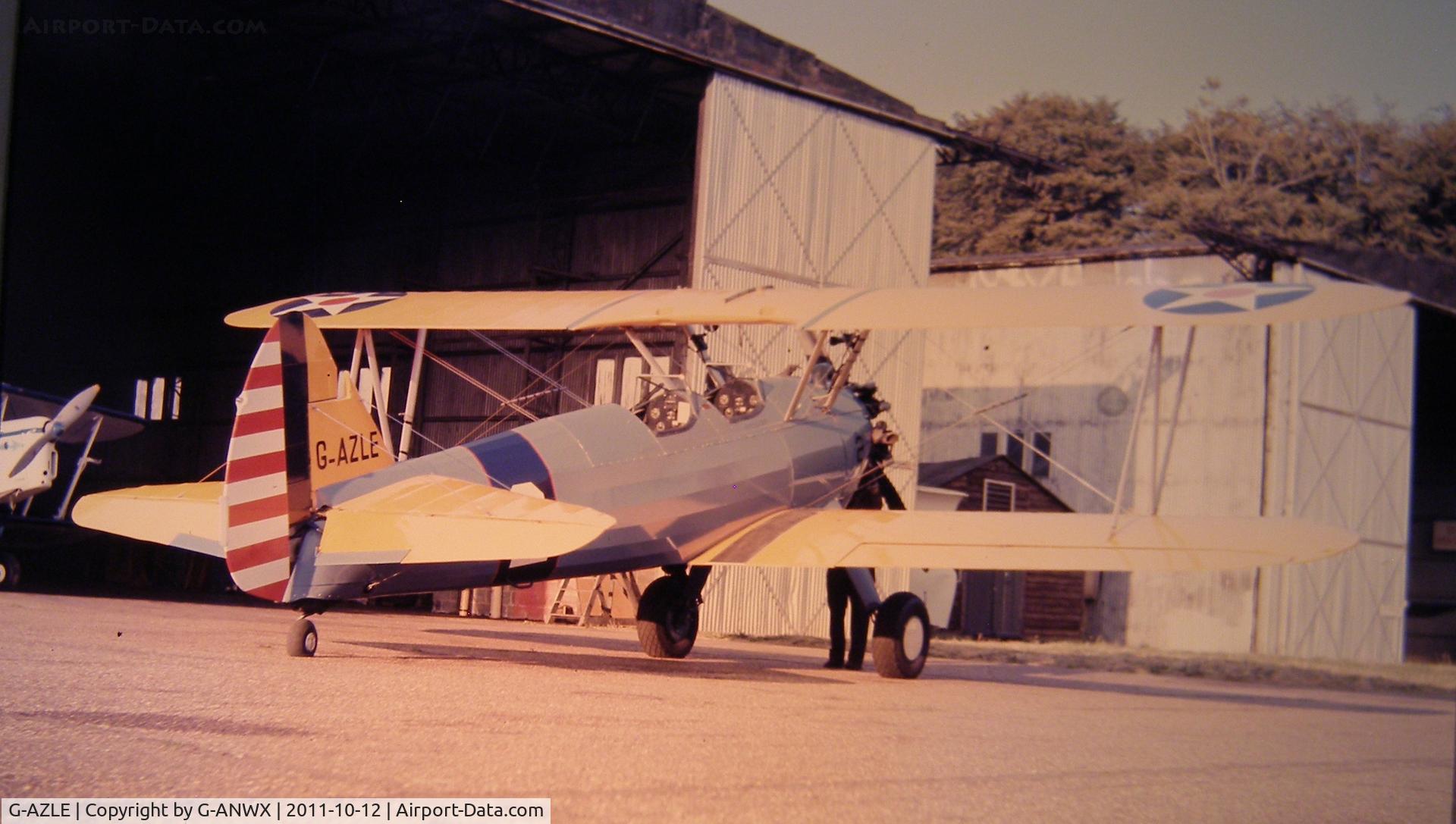 G-AZLE, 1940 Boeing E-75 C/N 75-8543, Booker. 1973