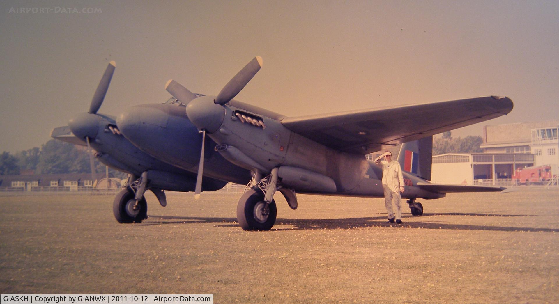 G-ASKH, 1965 De Havilland DH98 Mosquito T.3 C/N RR299, G-ASKH. Cranfield 1973