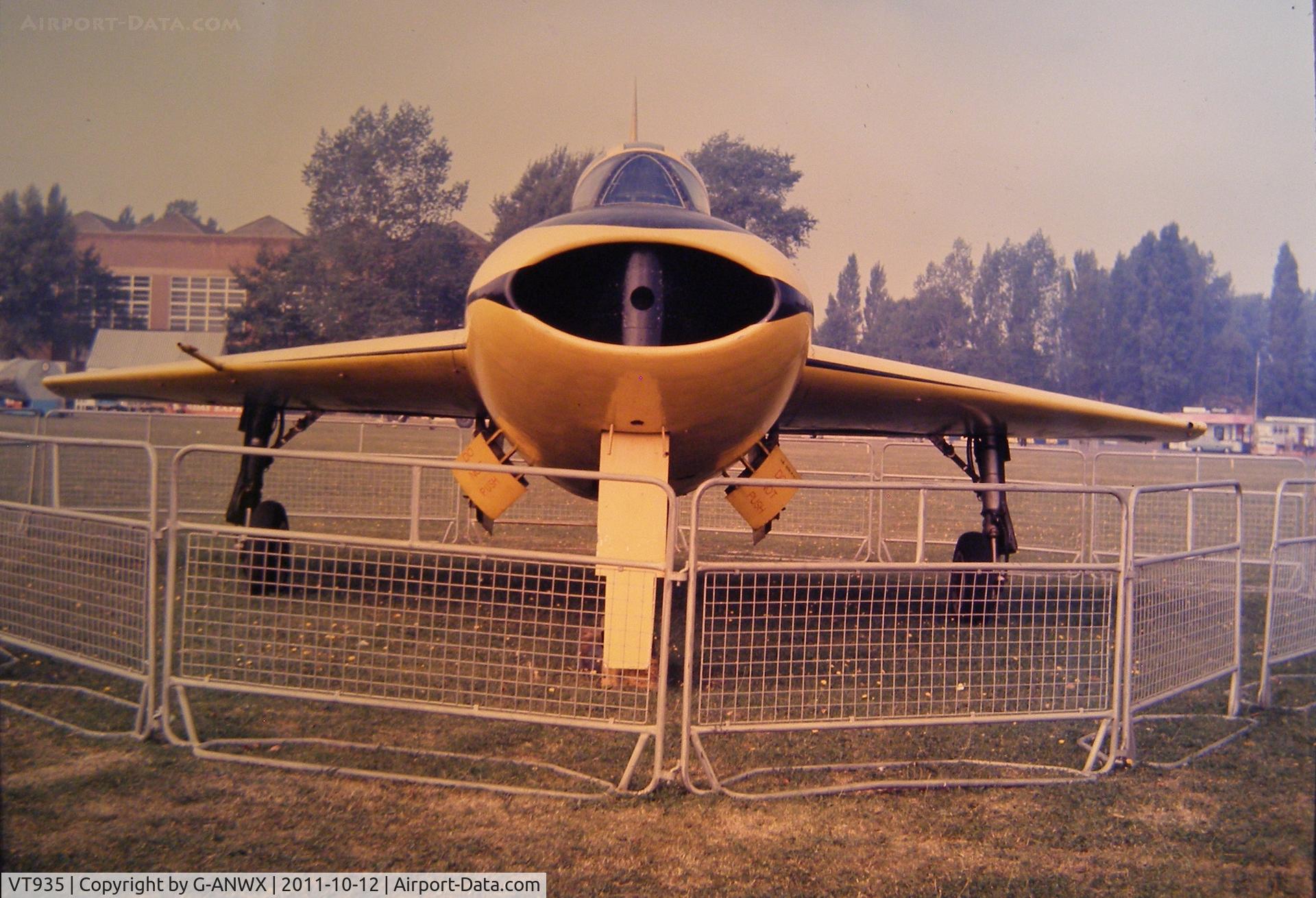 VT935, 1950 Boulton Paul P.111A C/N Not found VT935, Cranfield 1973.