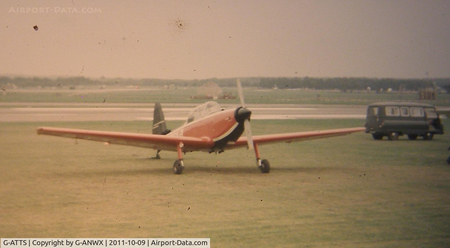 G-ATTS, 1942 De Havilland DHC-1 Chipmunk T.10 C/N C1/0765, Farnborough Air Show. Sept 1968