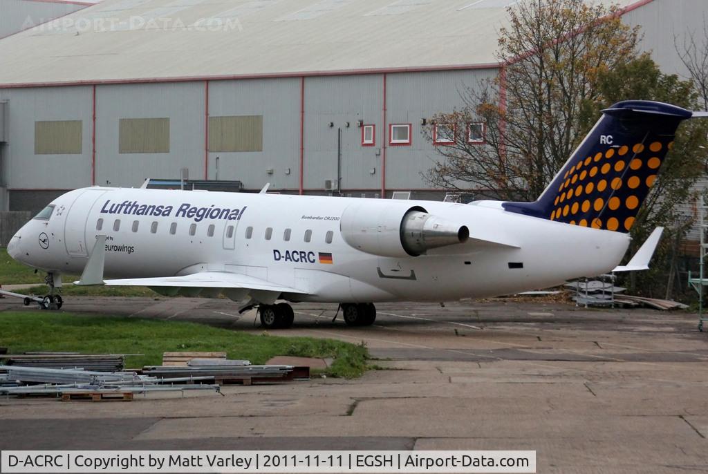 D-ACRC, 2001 Canadair CRJ-200ER (CL-600-2B19) C/N 7573, Sat behind Air Livery hanger 3 ready for spray.