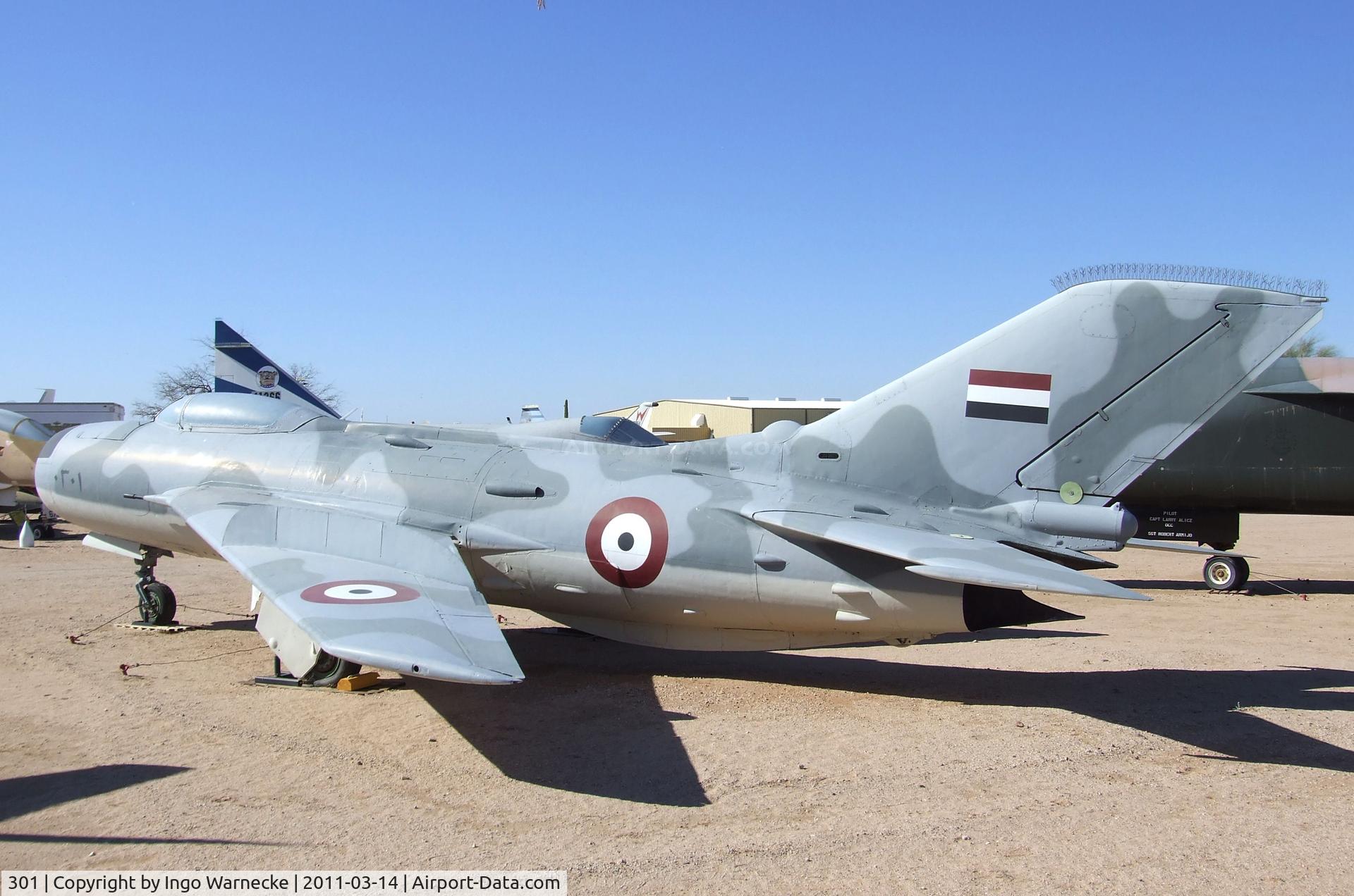 301, Shenyang J-6A (MiG-19PF) C/N Not found 301, Shenyang J-6A (Mikoyan i Gurevich MiG-19PF FARMER D) at the Pima Air & Space Museum, Tucson AZ