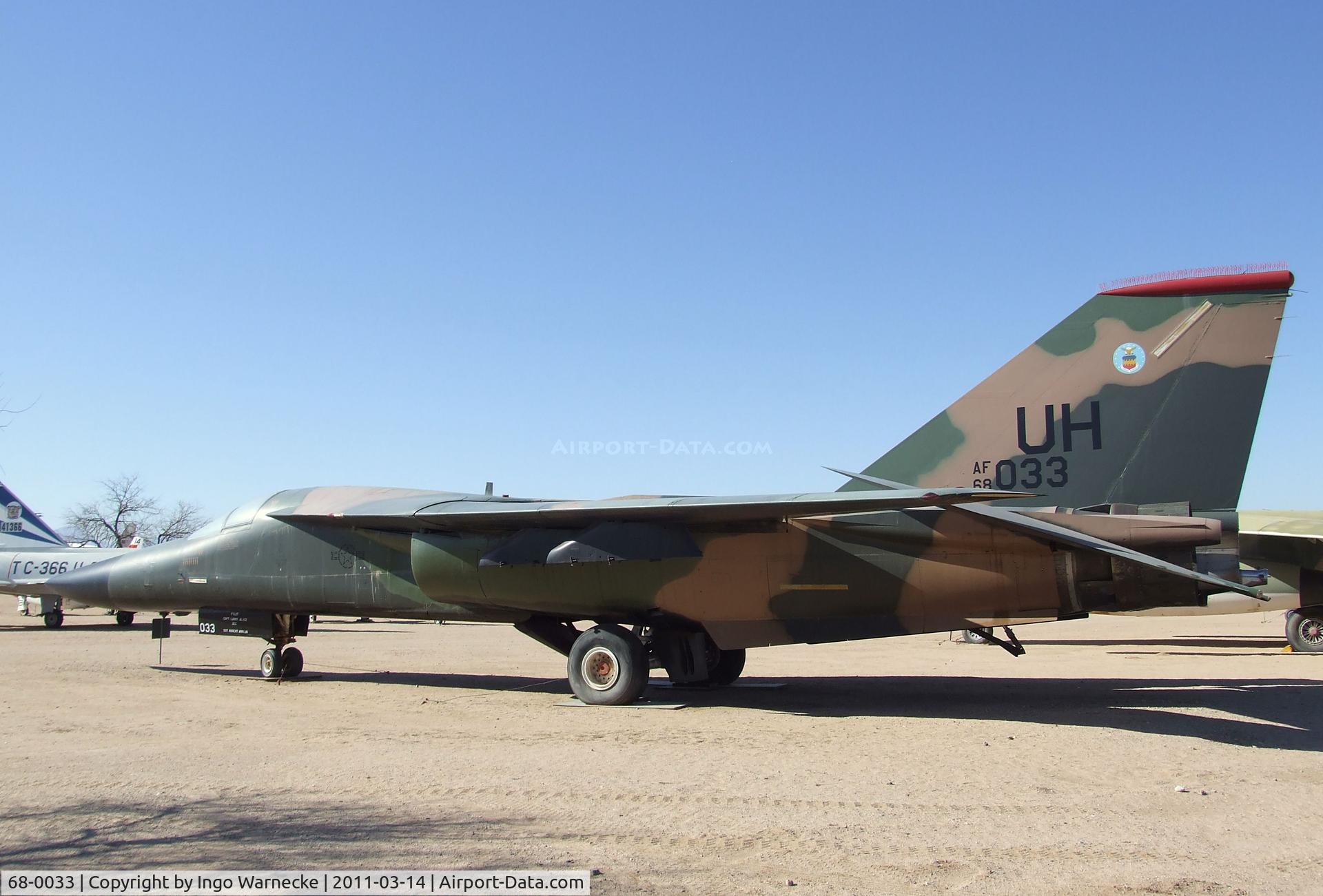 68-0033, 1968 General Dynamics F-111E Aardvark C/N A1-202, General Dynamics F-111E at the Pima Air & Space Museum, Tucson AZ