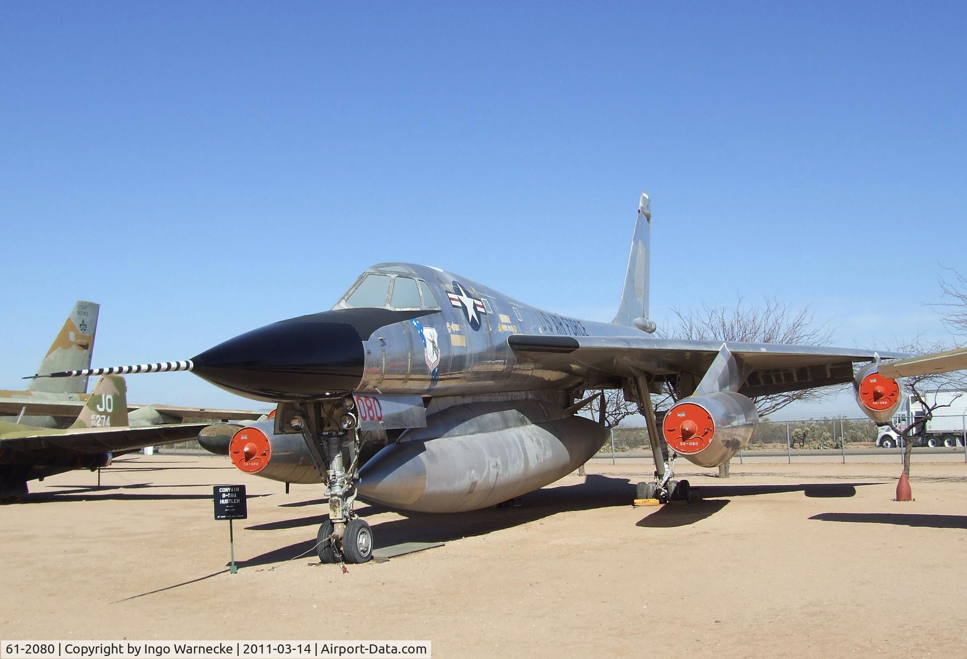61-2080, 1961 Convair B-58A Hustler C/N 116, Convair B-58A Hustler at the Pima Air & Space Museum, Tucson AZ