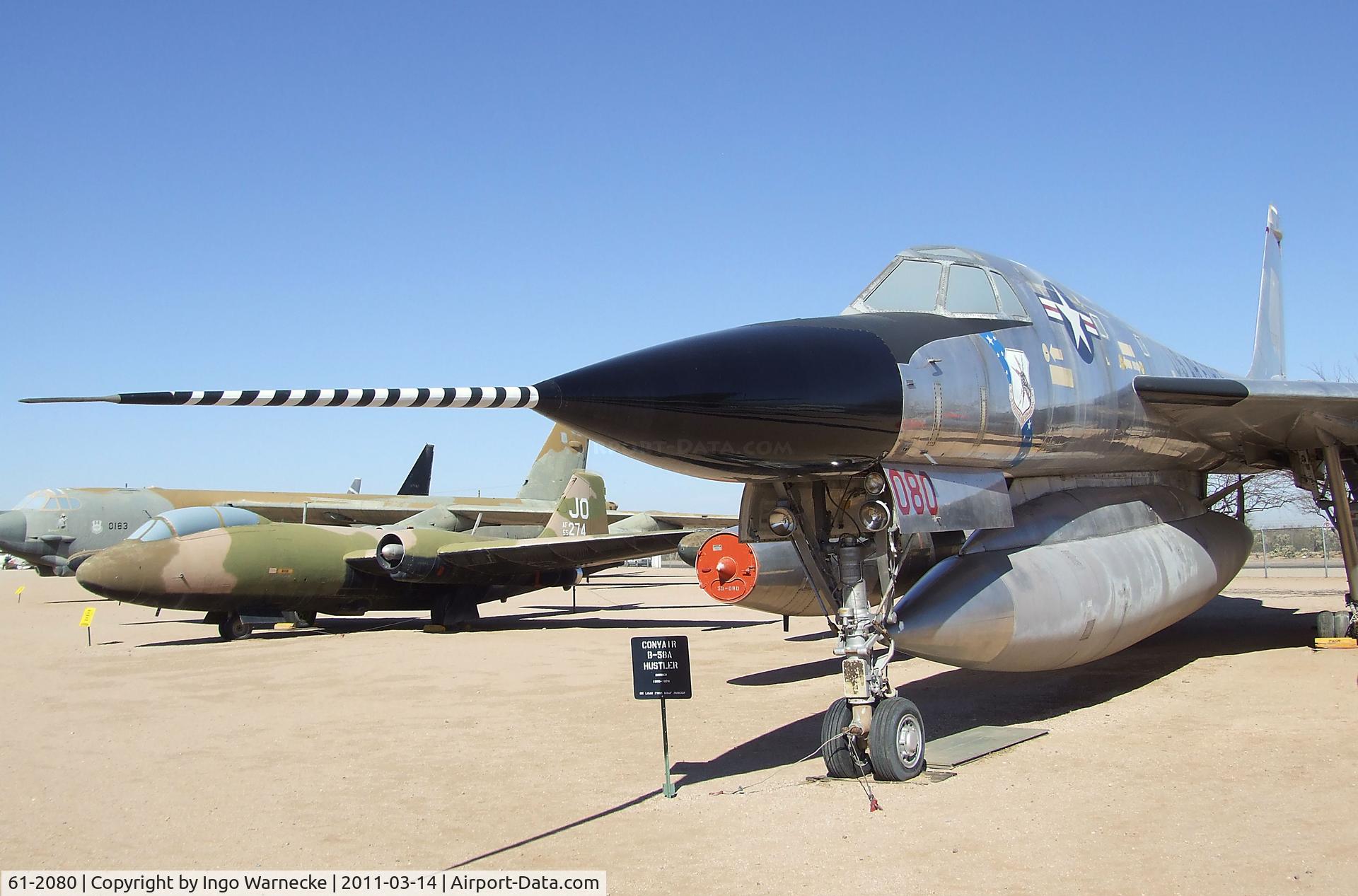 61-2080, 1961 Convair B-58A Hustler C/N 116, Convair B-58A Hustler at the Pima Air & Space Museum, Tucson AZ