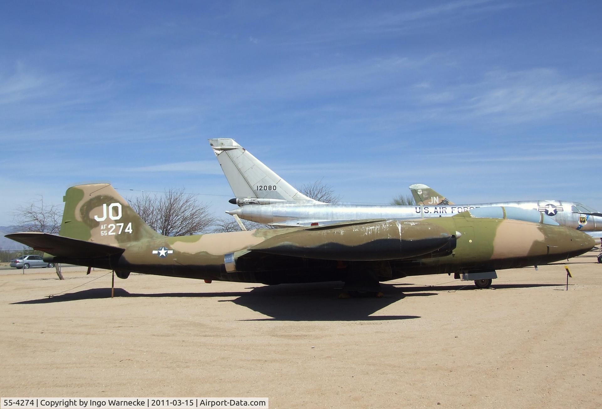 55-4274, Martin B-57E Canberra C/N 376, Martin B-57E Canberra at the Pima Air & Space Museum, Tucson AZ