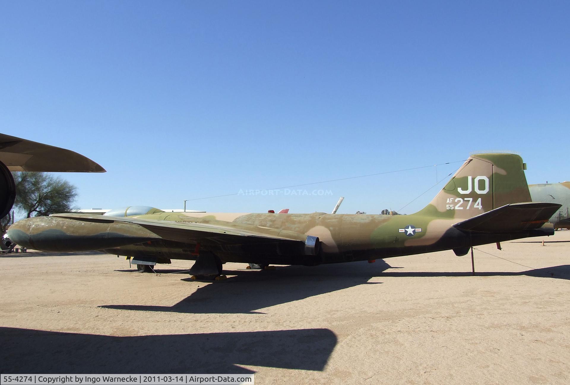 55-4274, Martin B-57E Canberra C/N 376, Martin B-57E Canberra at the Pima Air & Space Museum, Tucson AZ