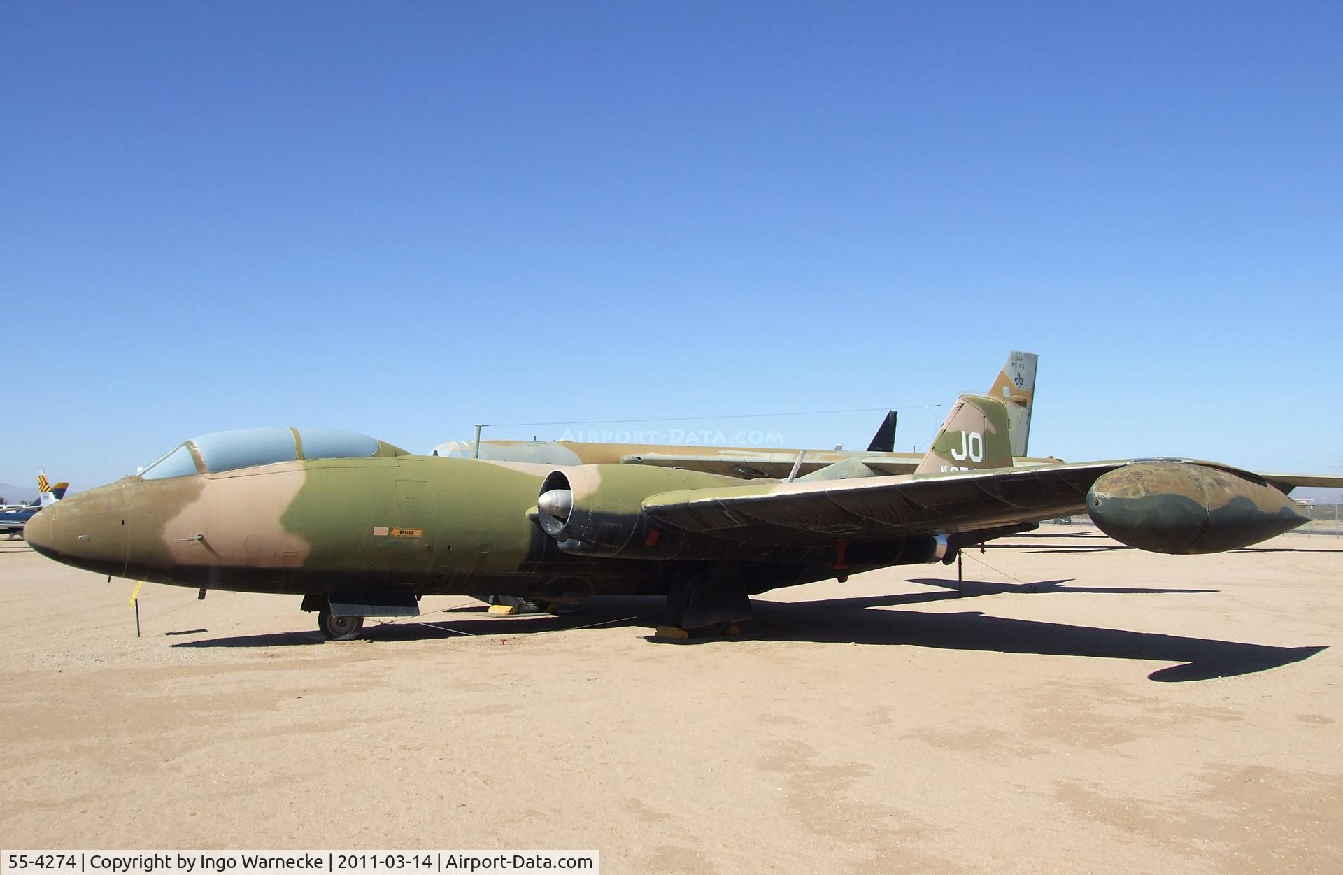 55-4274, Martin B-57E Canberra C/N 376, Martin B-57E Canberra at the Pima Air & Space Museum, Tucson AZ