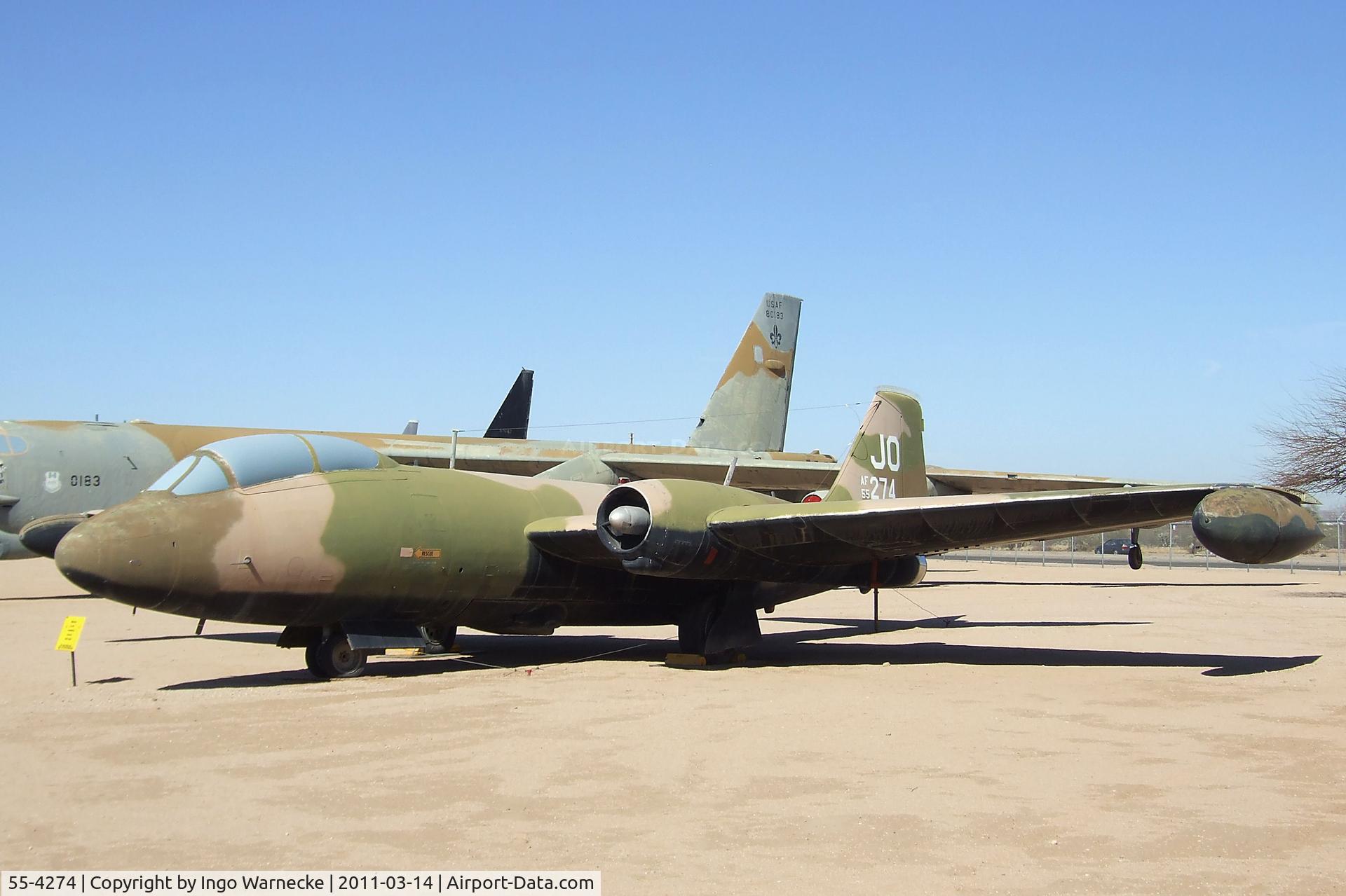 55-4274, Martin B-57E Canberra C/N 376, Martin B-57E Canberra at the Pima Air & Space Museum, Tucson AZ