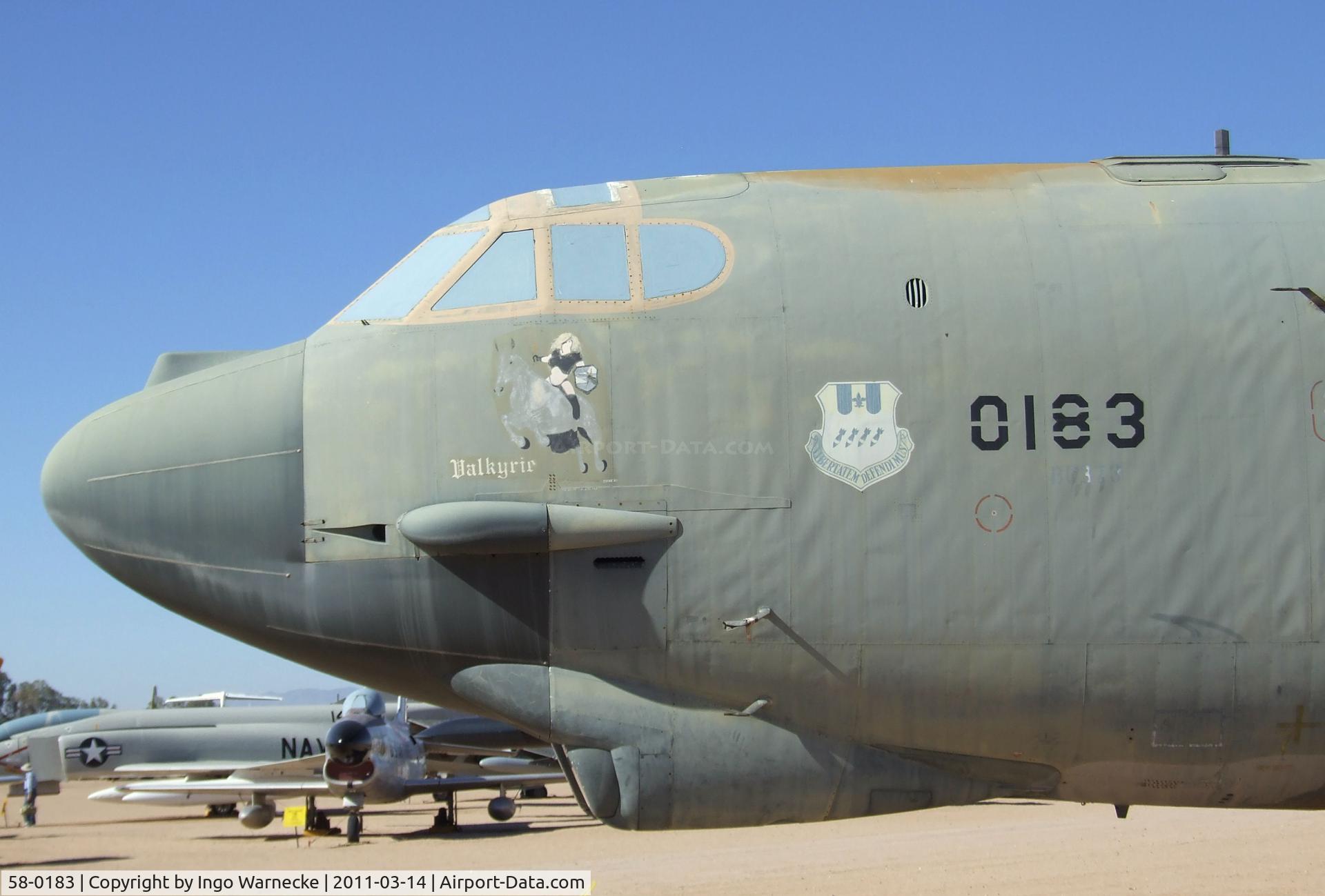 58-0183, 1958 Boeing B-52G Stratofortress C/N 464251, Boeing B-52G Stratofortress at the Pima Air & Space Museum, Tucson AZ
