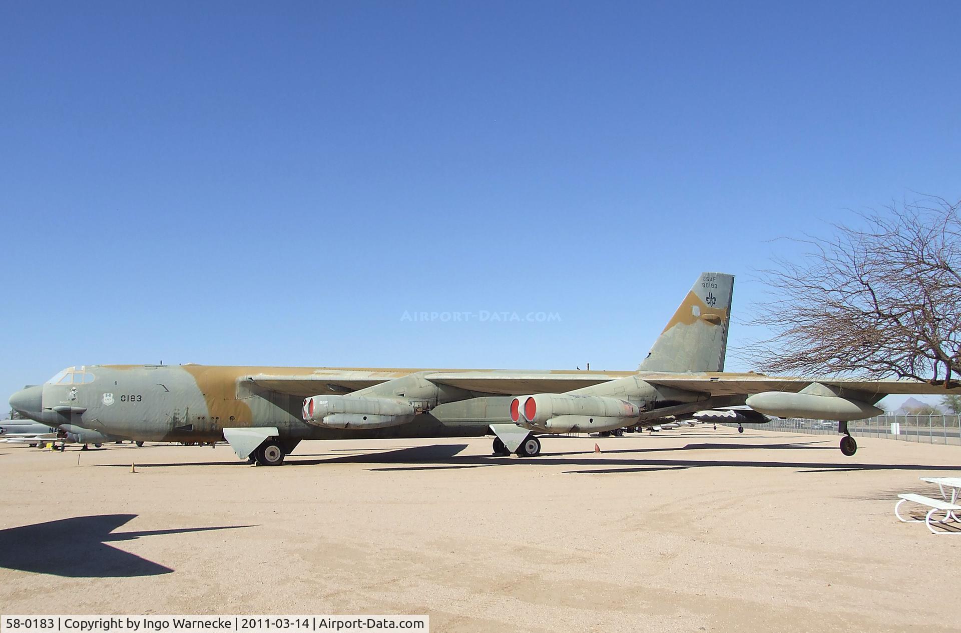 58-0183, 1958 Boeing B-52G Stratofortress C/N 464251, Boeing B-52G Stratofortress at the Pima Air & Space Museum, Tucson AZ