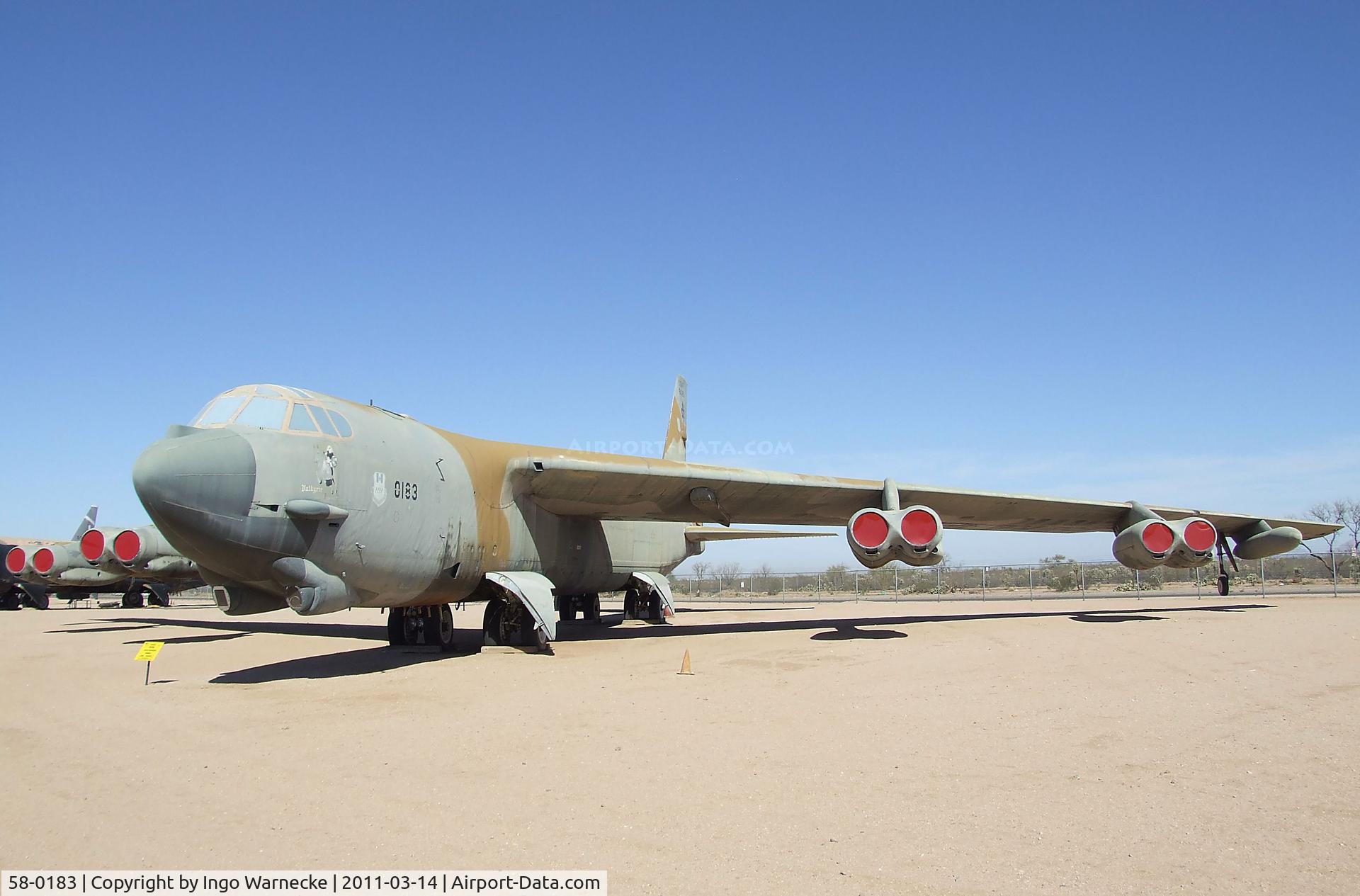 58-0183, 1958 Boeing B-52G Stratofortress C/N 464251, Boeing B-52G Stratofortress at the Pima Air & Space Museum, Tucson AZ