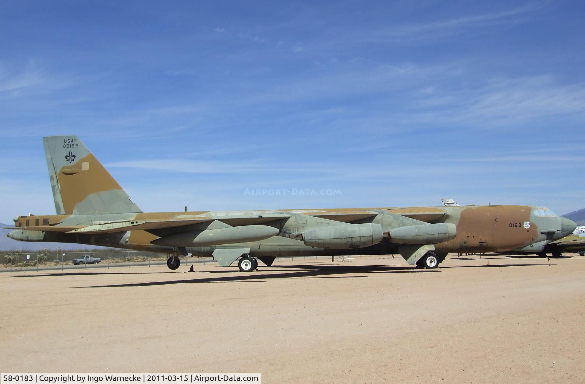 58-0183, 1958 Boeing B-52G Stratofortress C/N 464251, Boeing B-52G Stratofortress at the Pima Air & Space Museum, Tucson AZ