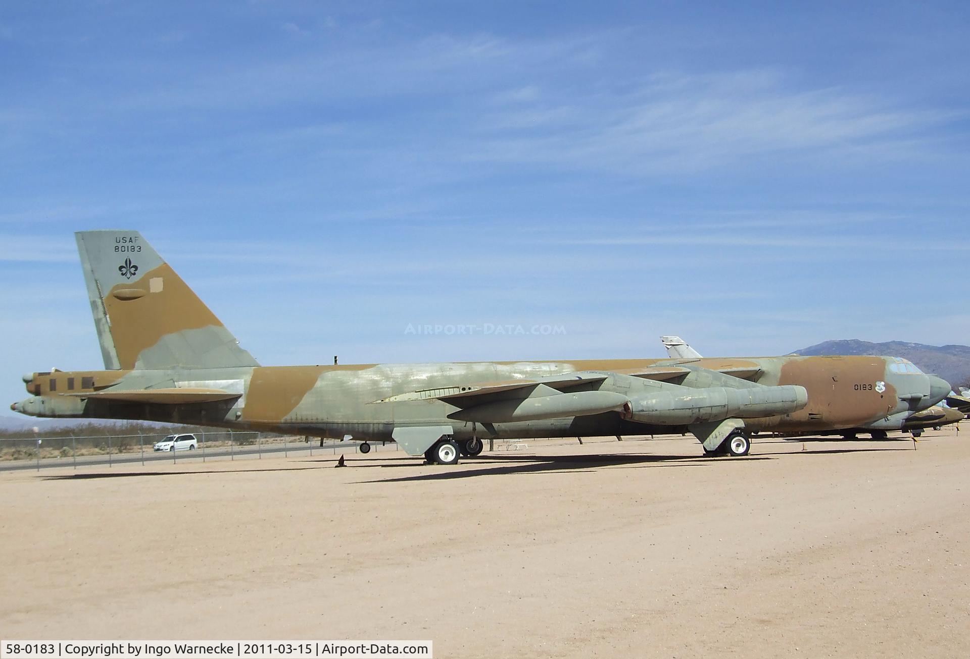 58-0183, 1958 Boeing B-52G Stratofortress C/N 464251, Boeing B-52G Stratofortress at the Pima Air & Space Museum, Tucson AZ