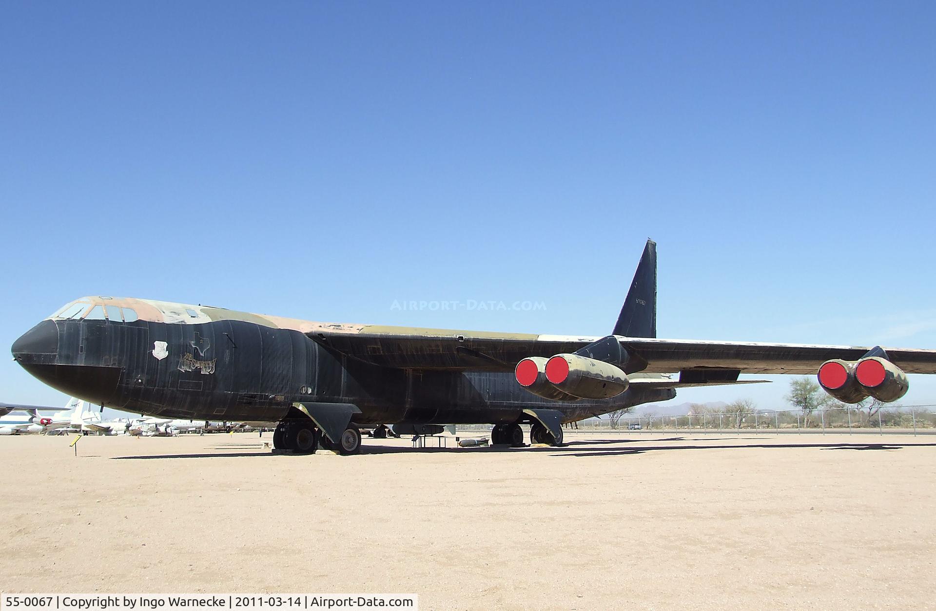 55-0067, 1955 Boeing B-52D Stratofortress C/N 464019, Boeing B-52D Stratofortress at the Pima Air & Space Museum, Tucson AZ