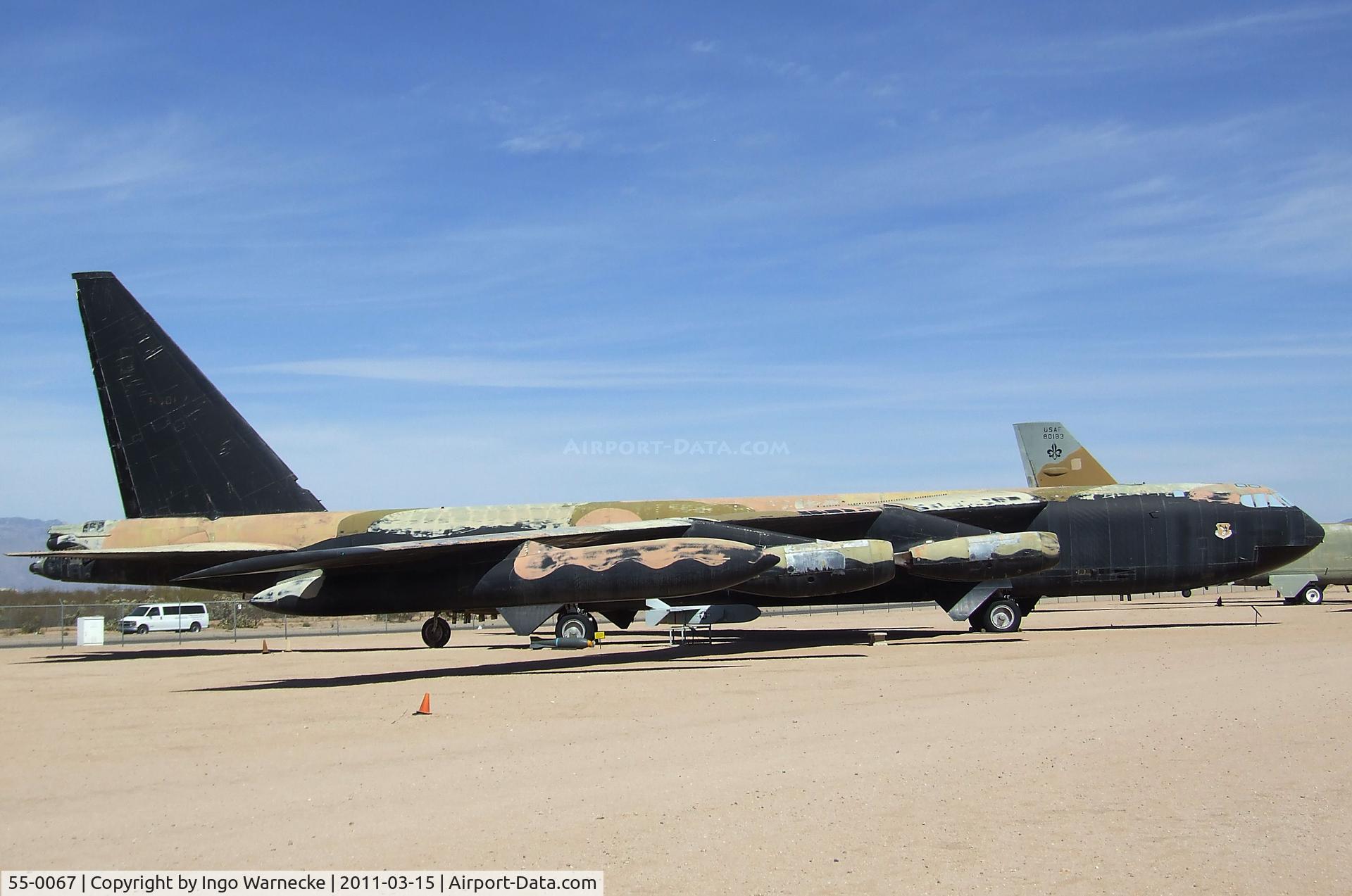 55-0067, 1955 Boeing B-52D Stratofortress C/N 464019, Boeing B-52D Stratofortress at the Pima Air & Space Museum, Tucson AZ
