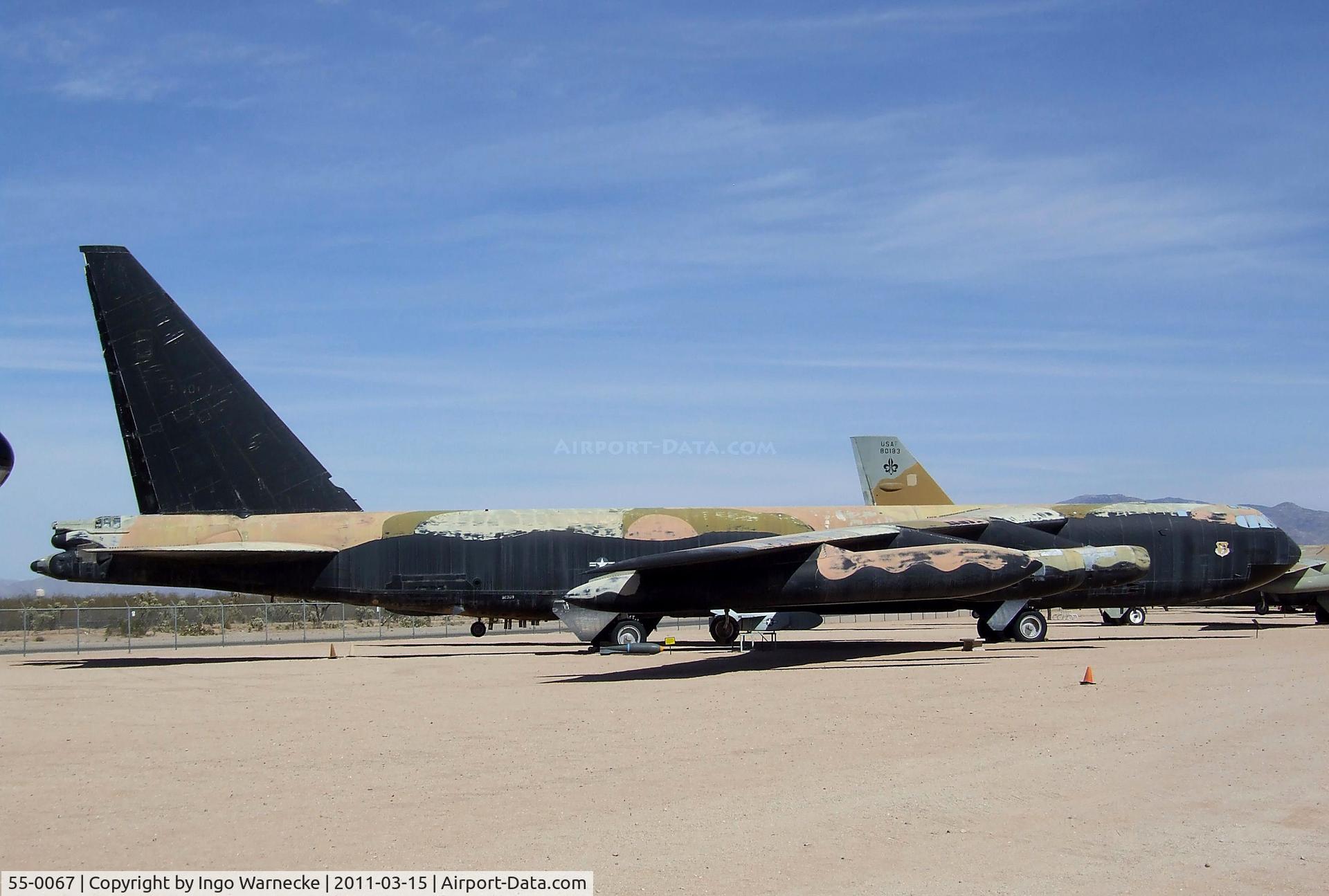 55-0067, 1955 Boeing B-52D Stratofortress C/N 464019, Boeing B-52D Stratofortress at the Pima Air & Space Museum, Tucson AZ