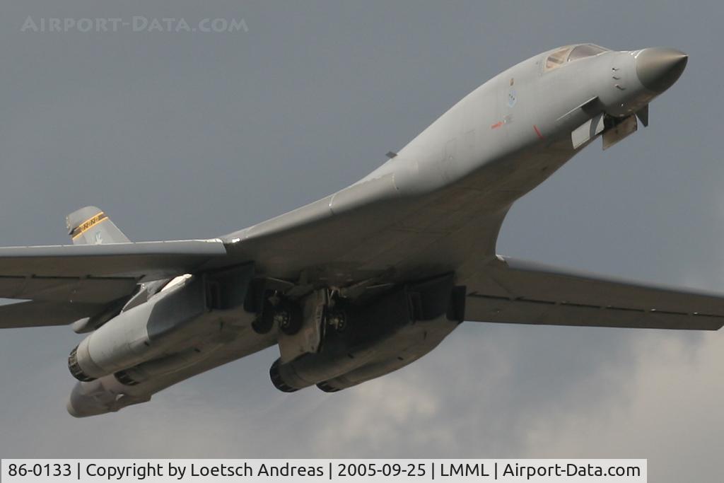 86-0133, 1986 Rockwell B-1B Lancer C/N 93, can be a dangerous sight - the B-1B