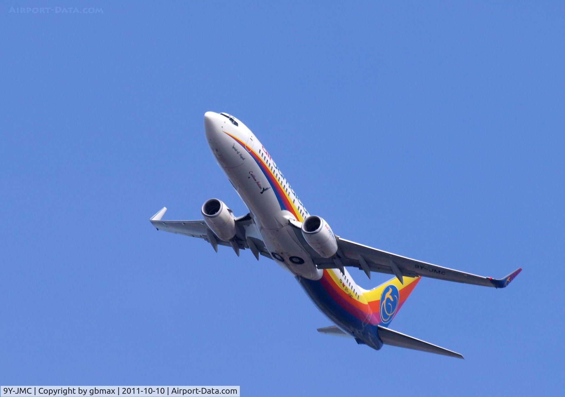 9Y-JMC, 2002 Boeing 737-8Q8 C/N 28252, Take-off from JFK