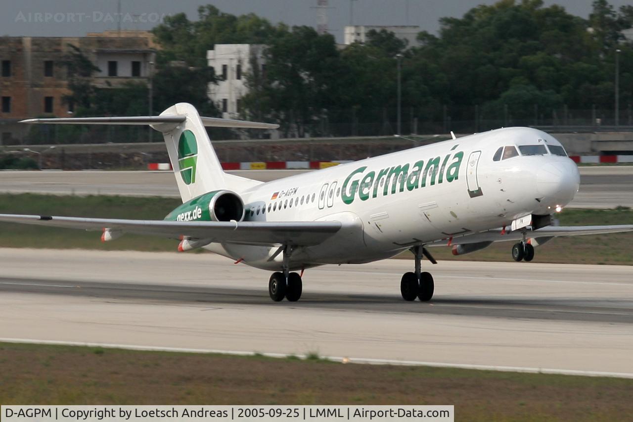 D-AGPM, 1991 Fokker 100 (F-28-0100) C/N 11331, take off