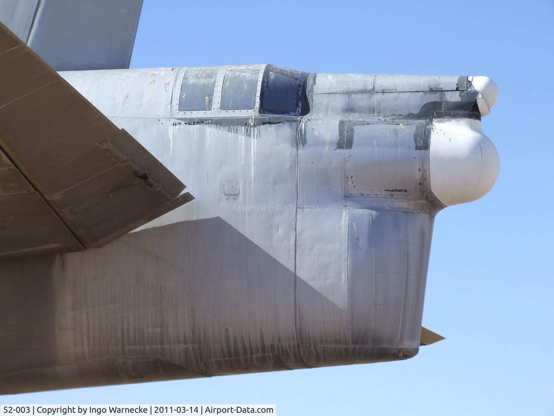 52-003, 1952 Boeing NB-52A Stratofortress C/N 16493, Boeing NB-52A Stratofortress at the Pima Air & Space Museum, Tucson AZ