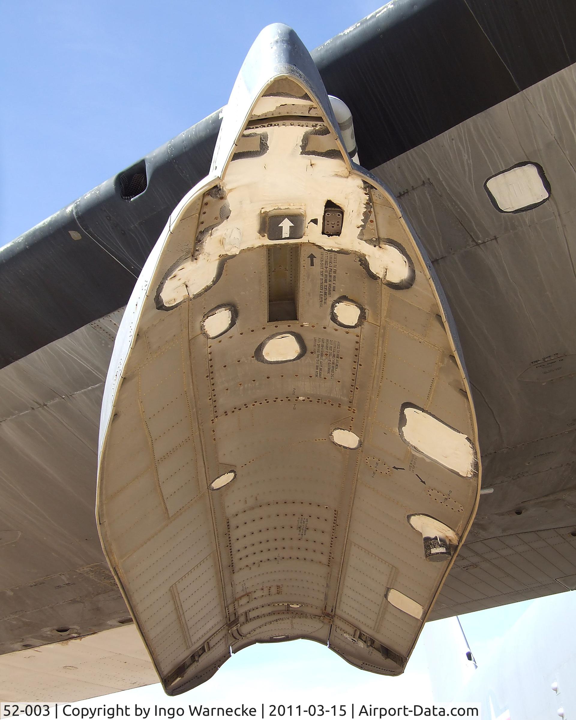 52-003, 1952 Boeing NB-52A Stratofortress C/N 16493, Boeing NB-52A Stratofortress at the Pima Air & Space Museum, Tucson AZ