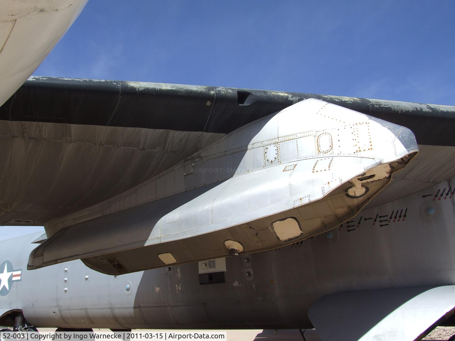 52-003, 1952 Boeing NB-52A Stratofortress C/N 16493, Boeing NB-52A Stratofortress at the Pima Air & Space Museum, Tucson AZ