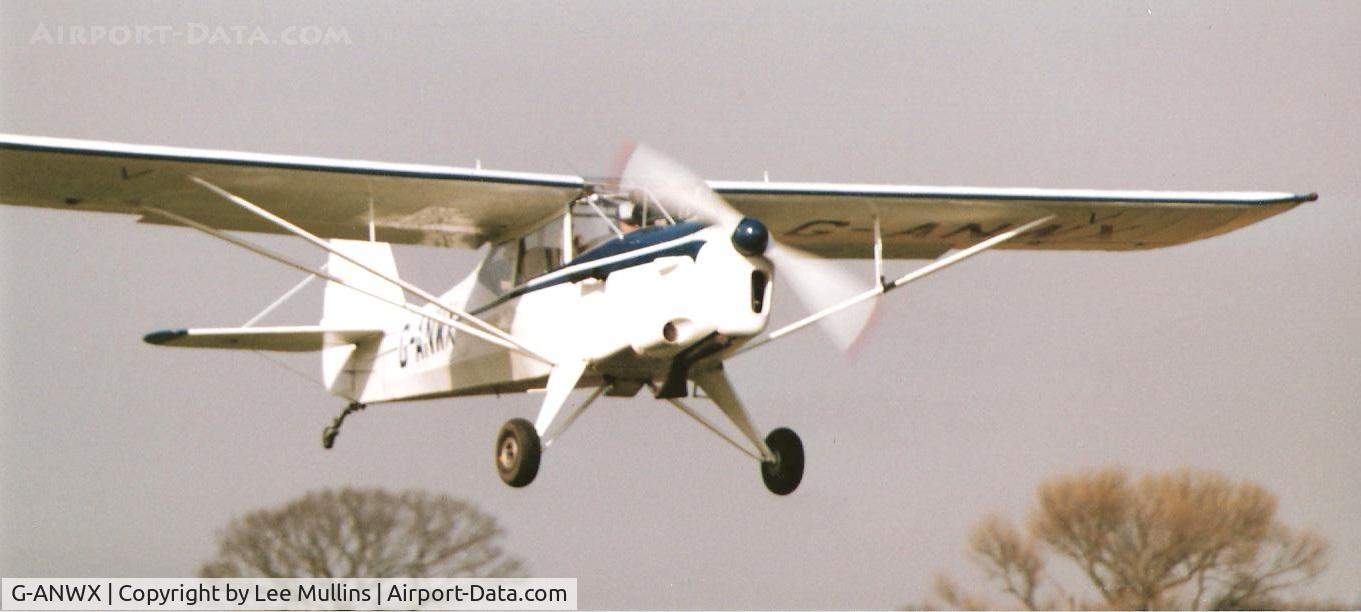 G-ANWX, 1954 Auster J-5L Aiglet Trainer C/N 3131, Taking off from Little Gransden in 1988.