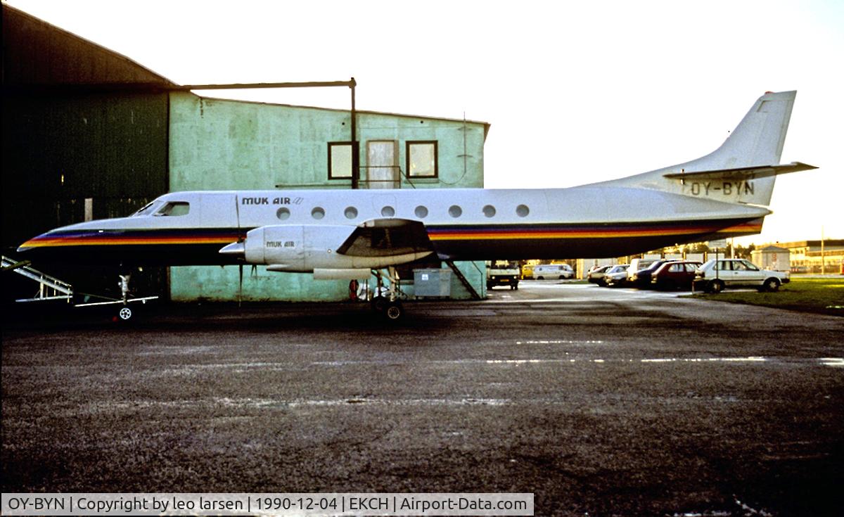 OY-BYN, 1973 Swearingen SA-226TC Merlin II C/N TC.204, CPH 4.12.90 on lsd to MUK Air