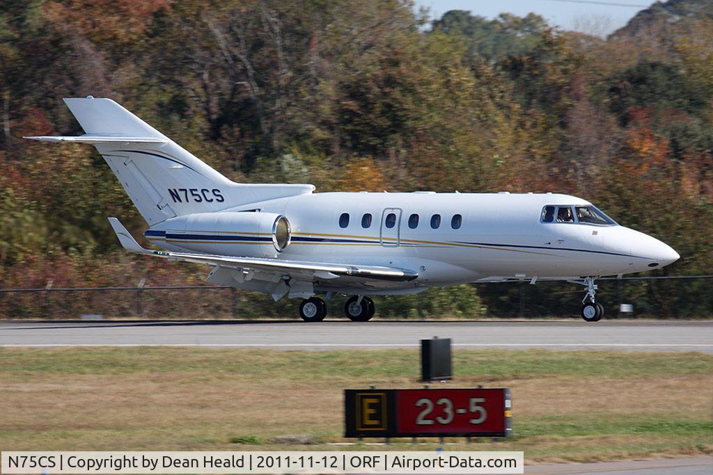 N75CS, Hawker Beechcraft 900XP C/N HA-0176, CSX Transportation Inc 2010 Hawker Beechcraft 900XP rolling out on RWY 23 after arrival.
