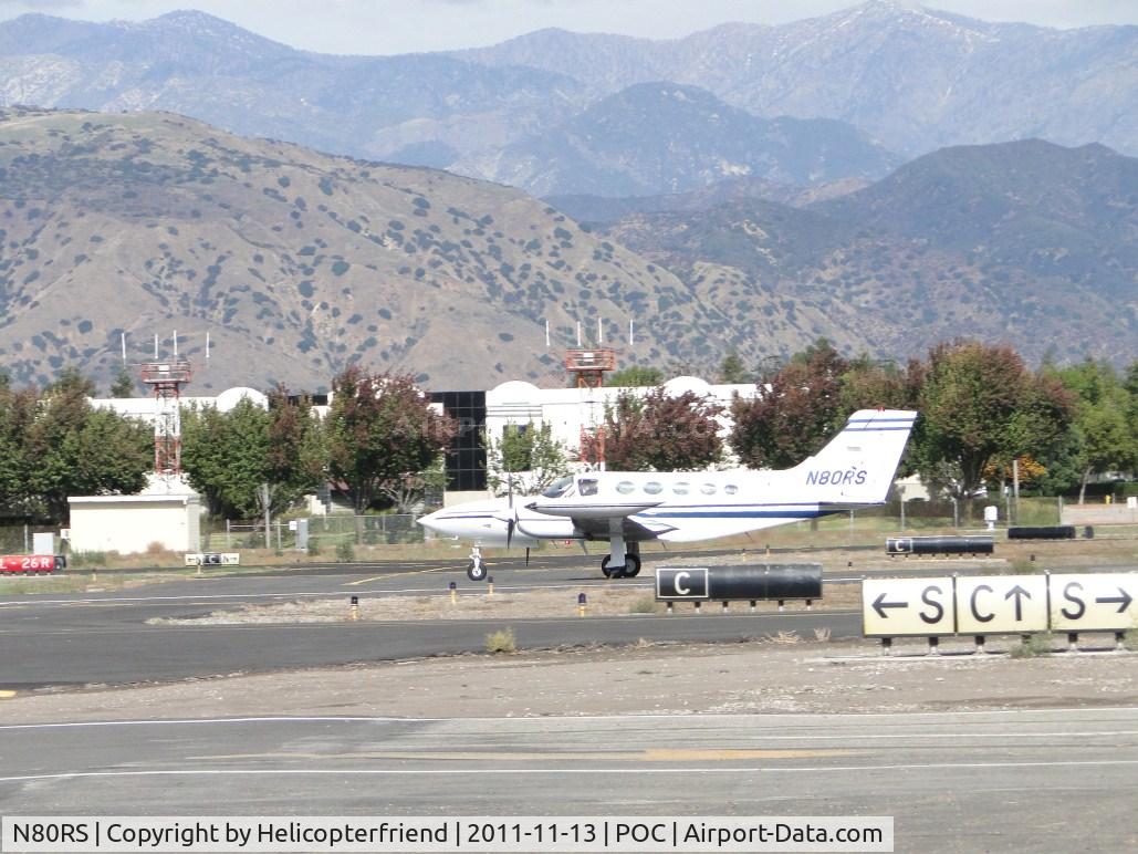 N80RS, 1975 Cessna 421B Golden Eagle C/N 421B0895, Picking up speed for take off on runway 26R