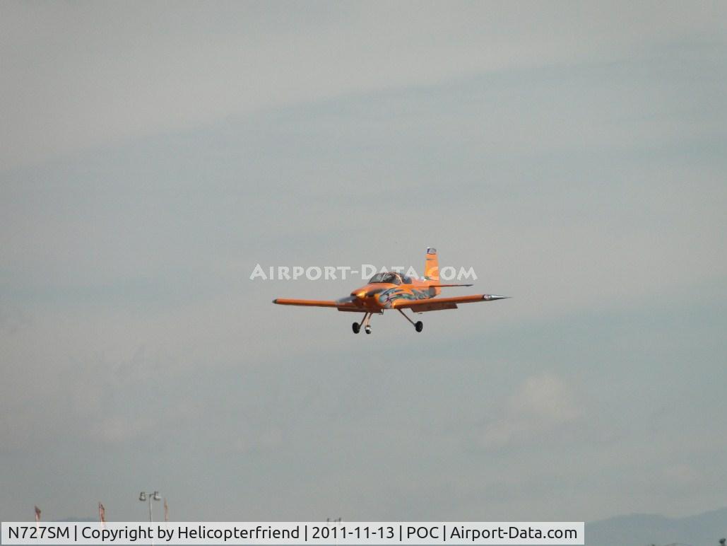 N727SM, Vans RV-7A C/N 72959, On final to runway 26L over the drag races
