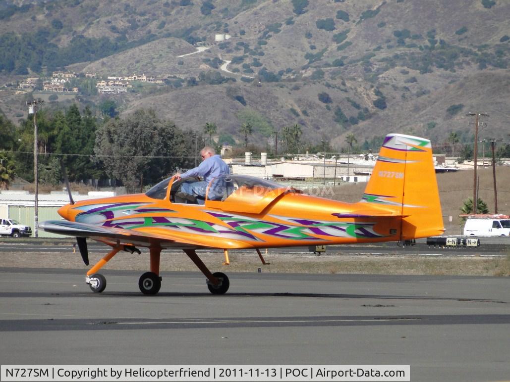 N727SM, Vans RV-7A C/N 72959, Parked in transient parking and exiting
