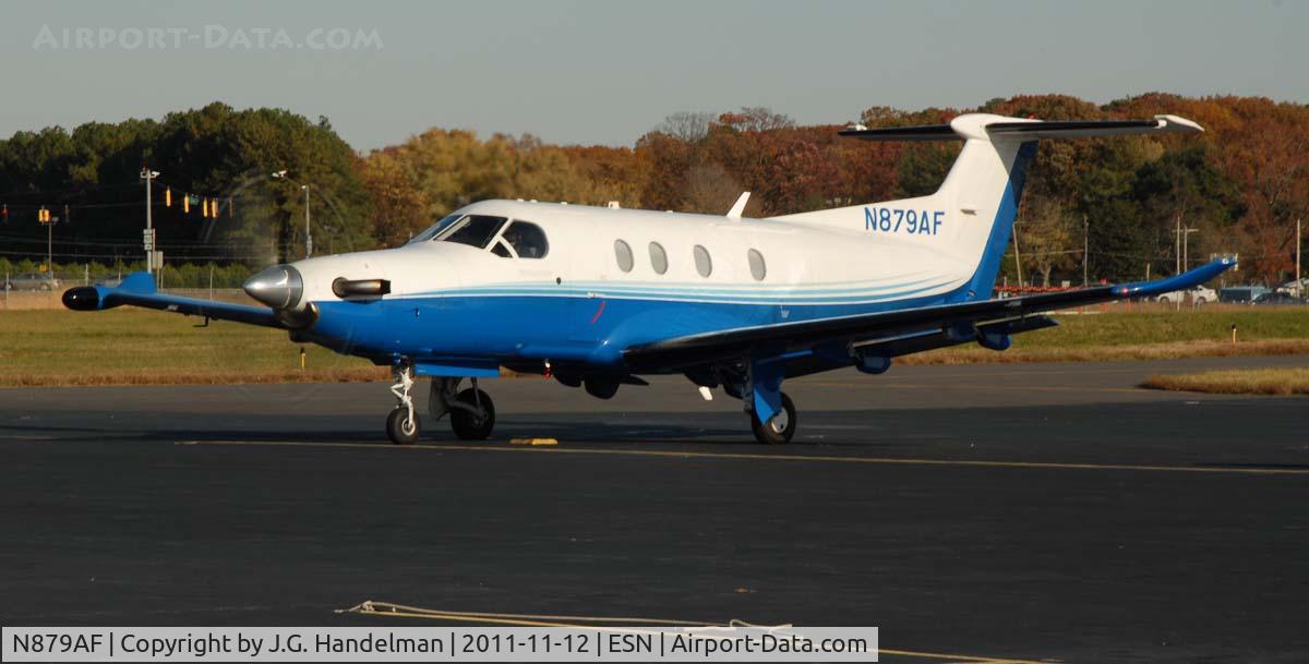 N879AF, 2008 Pilatus PC-12/47 C/N 879, ready for taxi at Easton MD