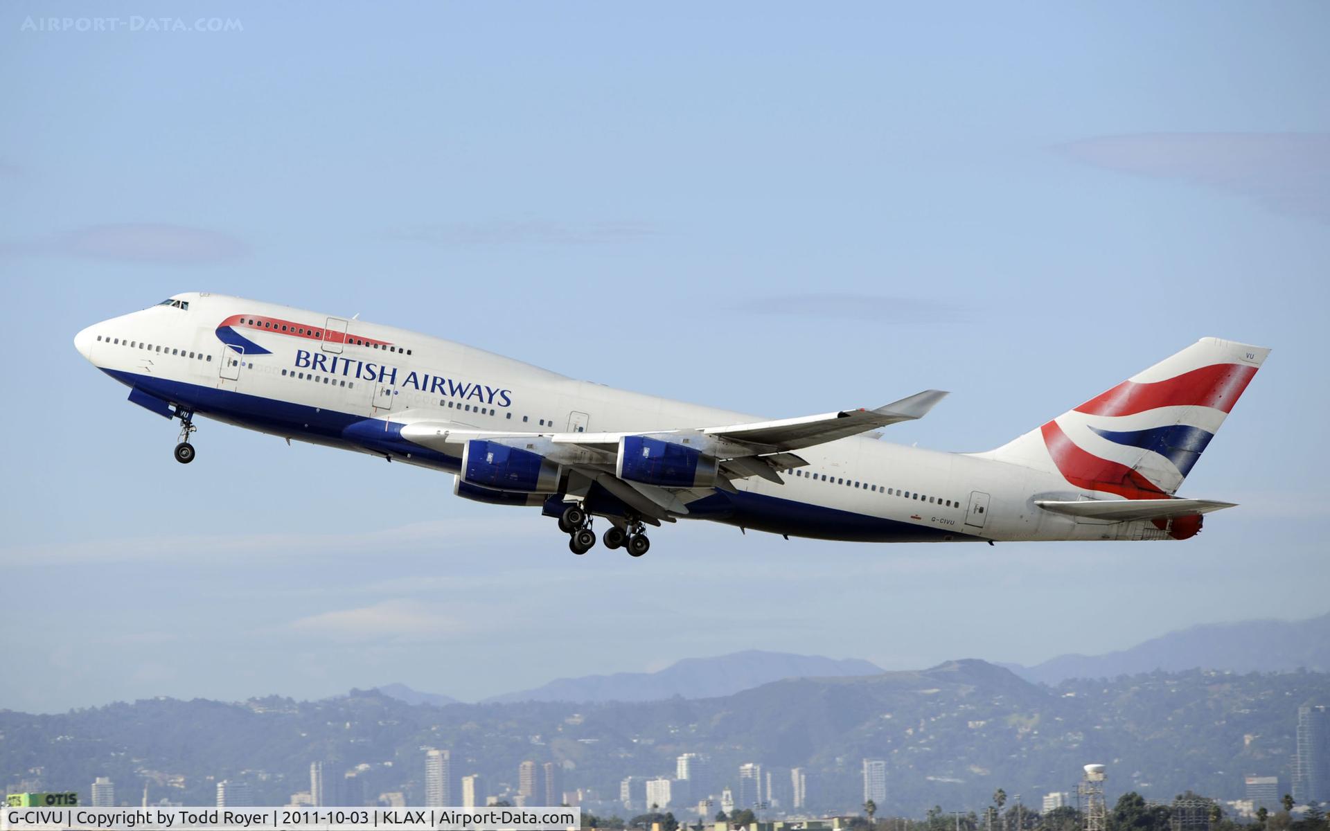 G-CIVU, 1998 Boeing 747-436 C/N 25810, Departing LAX