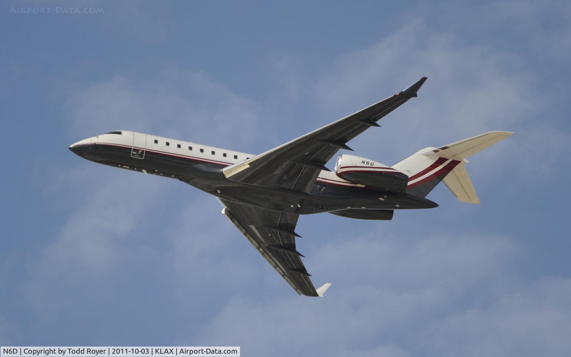 N6D, 2006 Bombardier BD-700-1A10 Global Express C/N 9191, Departing LAX