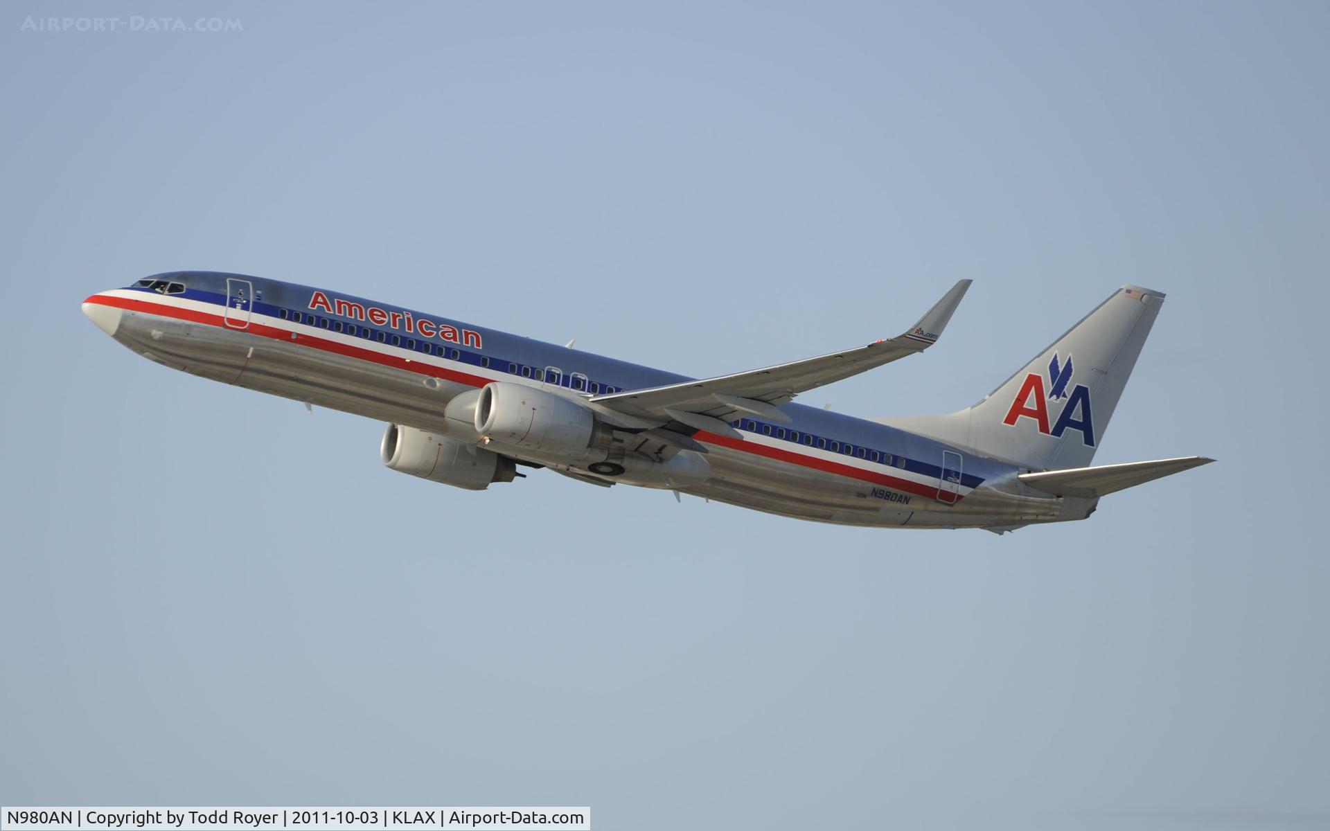 N980AN, Boeing 737-823 C/N 30101, Departing LAX