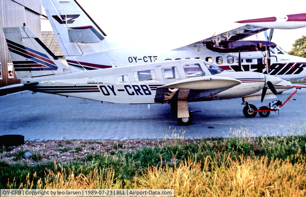 OY-CRB, 1981 Piper PA-34-220T C/N 34-8133006, Billund Denmark 23.7.89
