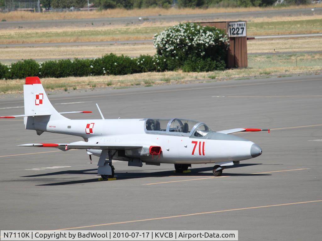N7110K, 1970 PZL-Mielec TS-11 Iskra C/N 1H0711, Sitting on the tarmac at Nut Tree airport.