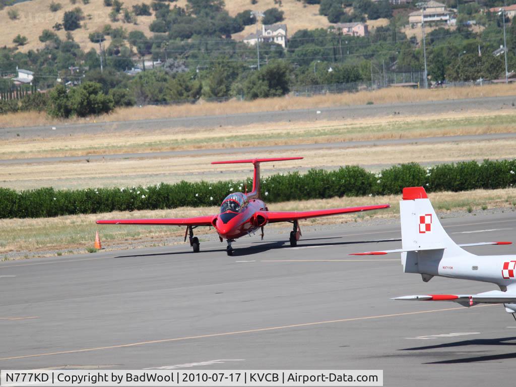 N777KD, 1971 Aero L-29 Delfin C/N 194146, Taxiing on the ramp at Nut Tree airport.