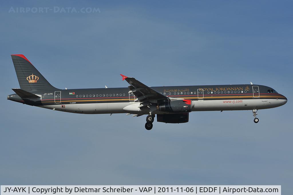 JY-AYK, 2008 Airbus A321-231 C/N 3522, Rojal Jordanian Airbus 321
